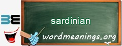 WordMeaning blackboard for sardinian